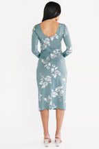Valeria Midi Dress | Vintage Teal + Silver