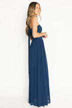 Elias Strapless Maxi Dress | Deep Blue