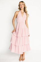 Savannah Tiered Maxi Dress | Light Pink