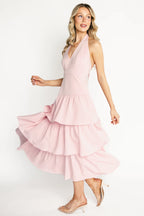 Savannah Tiered Maxi Dress | Light Pink