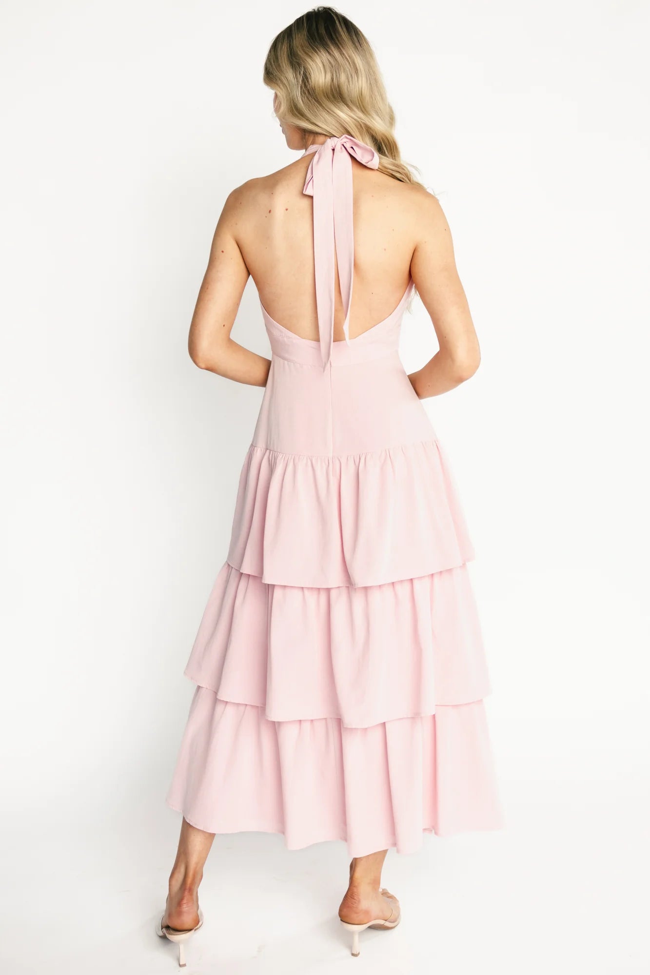 Savannah Tiered Maxi Dress | Light Pink