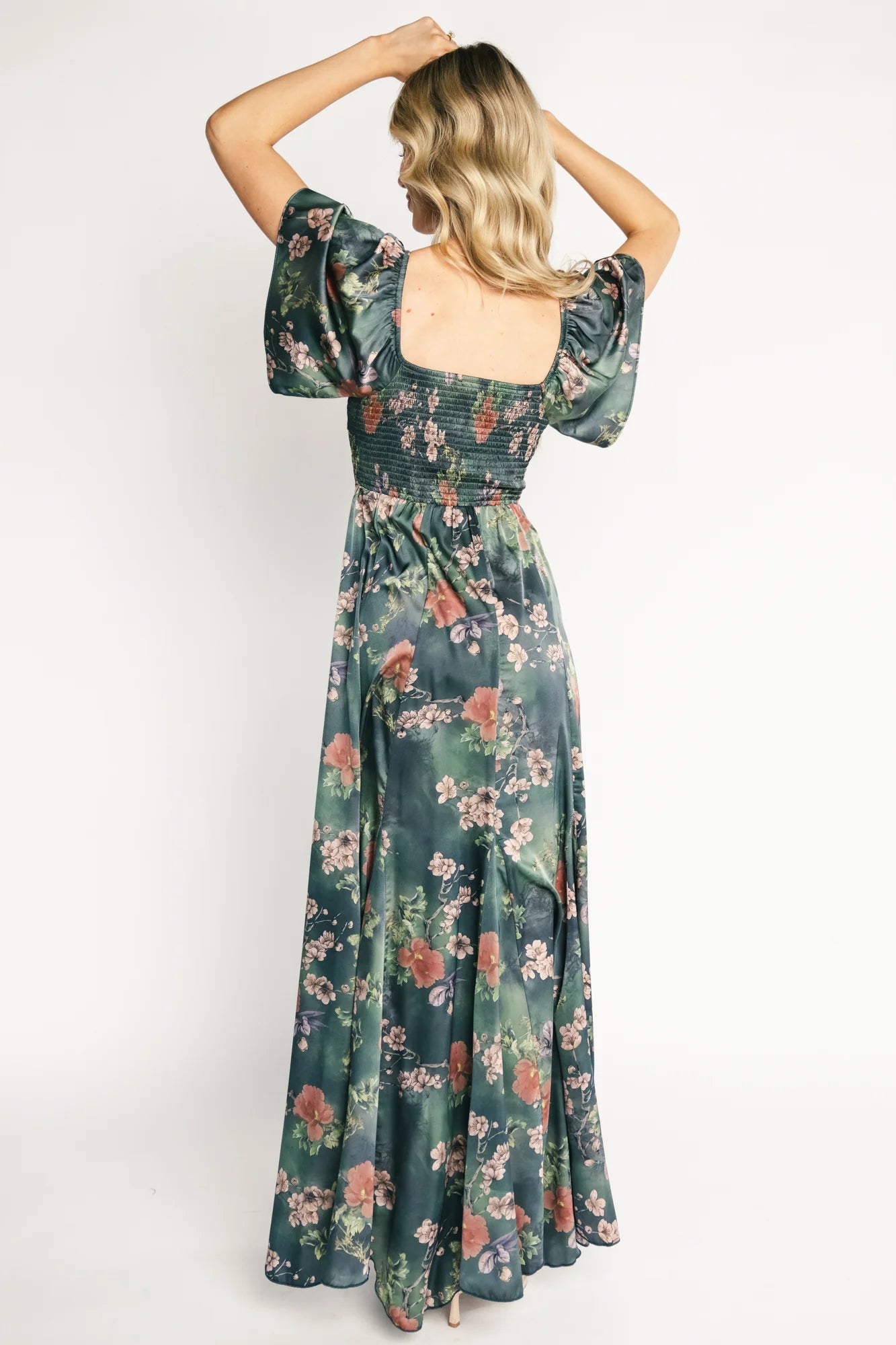 Caterina Maxi Dress | Dark Green Floral