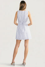 Yvonne Sleeveless Short Dress | Light Blue Floral