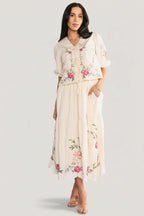 Josephine Top + Skirt Set | Cream Floral