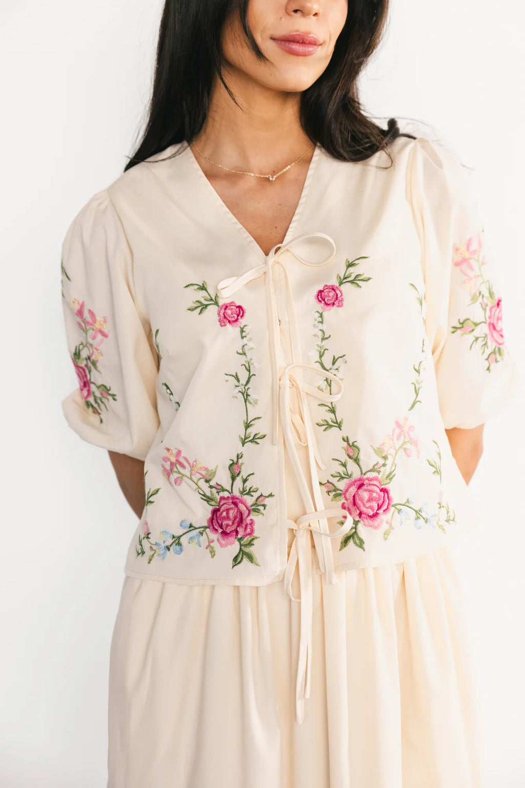 Josephine Top + Skirt Set | Cream Floral