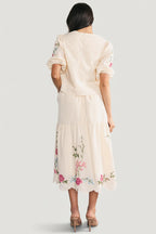 Josephine Top + Skirt Set | Cream Floral