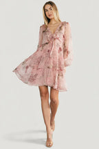 Zoemy Short Dress | Dusty Rose Floral
