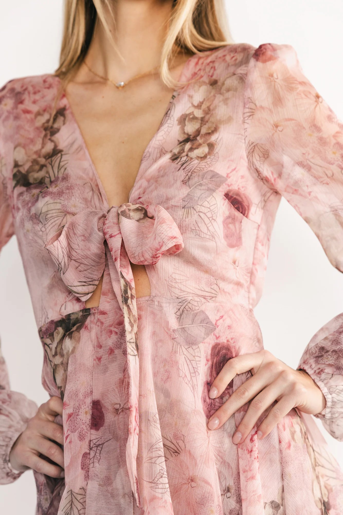 Zoemy Short Dress | Dusty Rose Floral