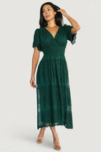 Milena Midi Dress | Green