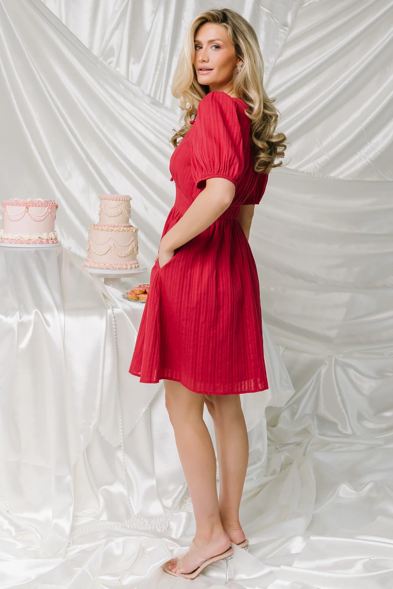 Hayley Short Dress | Red