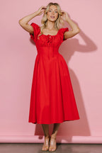 Havana Midi Dress | Red
