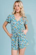 Daytona Romper | Blue + Green Multi