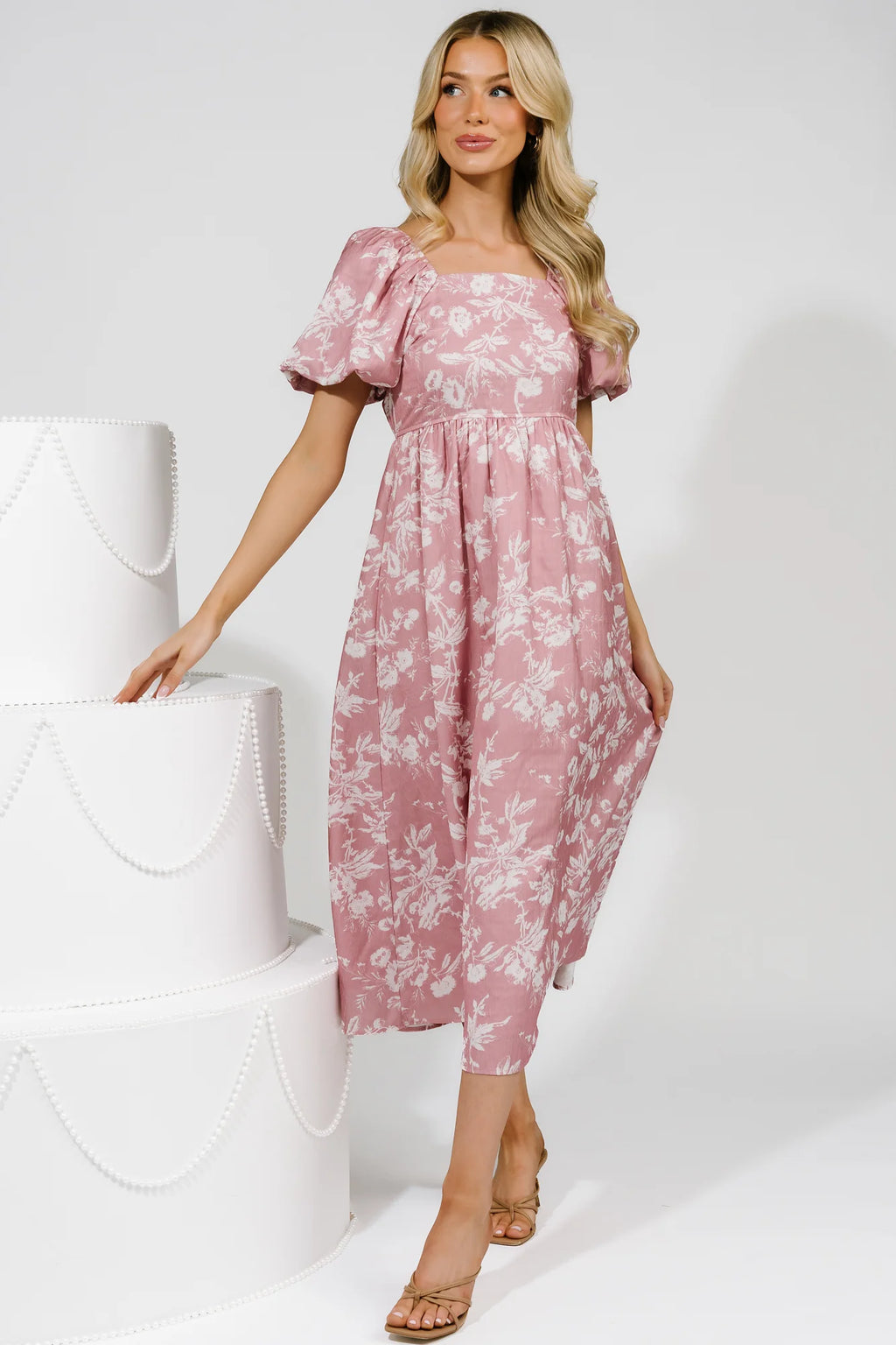 Graceland Maxi Dress | Pink + White Floral
