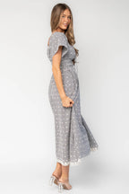 Reyna Midi Dress | Black + White Gingham