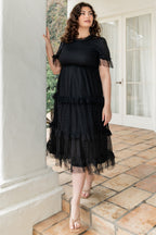 Lysandra Smocked Dot Dress | Black