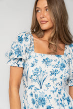 Addison Maxi Dress | Ivory + Blue