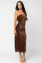 Kensington Lace Midi Dress | Espresso