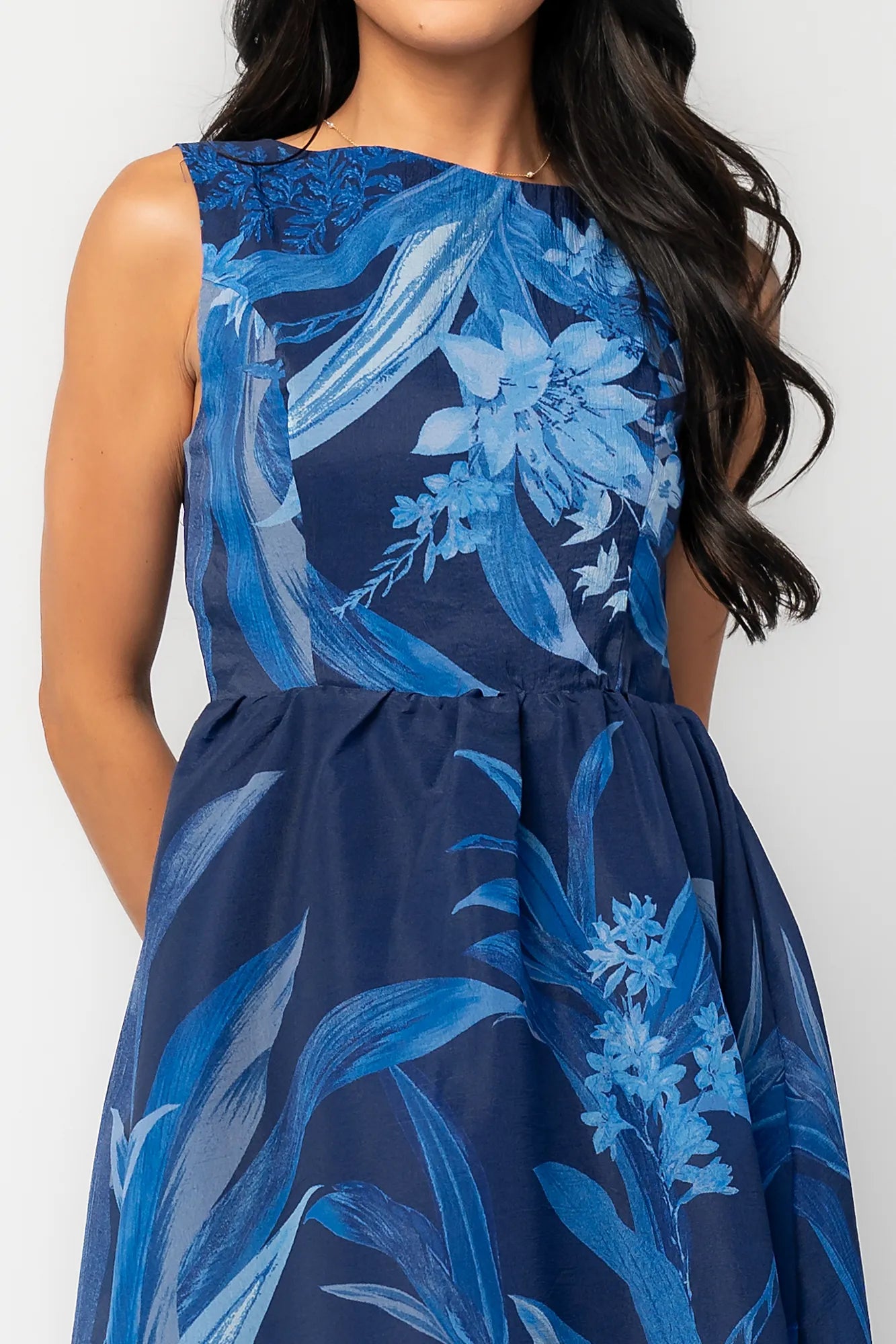 Hudson Midi Dress | Dark Blue Multi