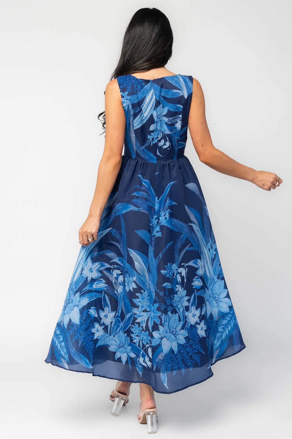 Hudson Midi Dress | Dark Blue Multi