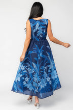 Hudson Midi Dress | Dark Blue Multi