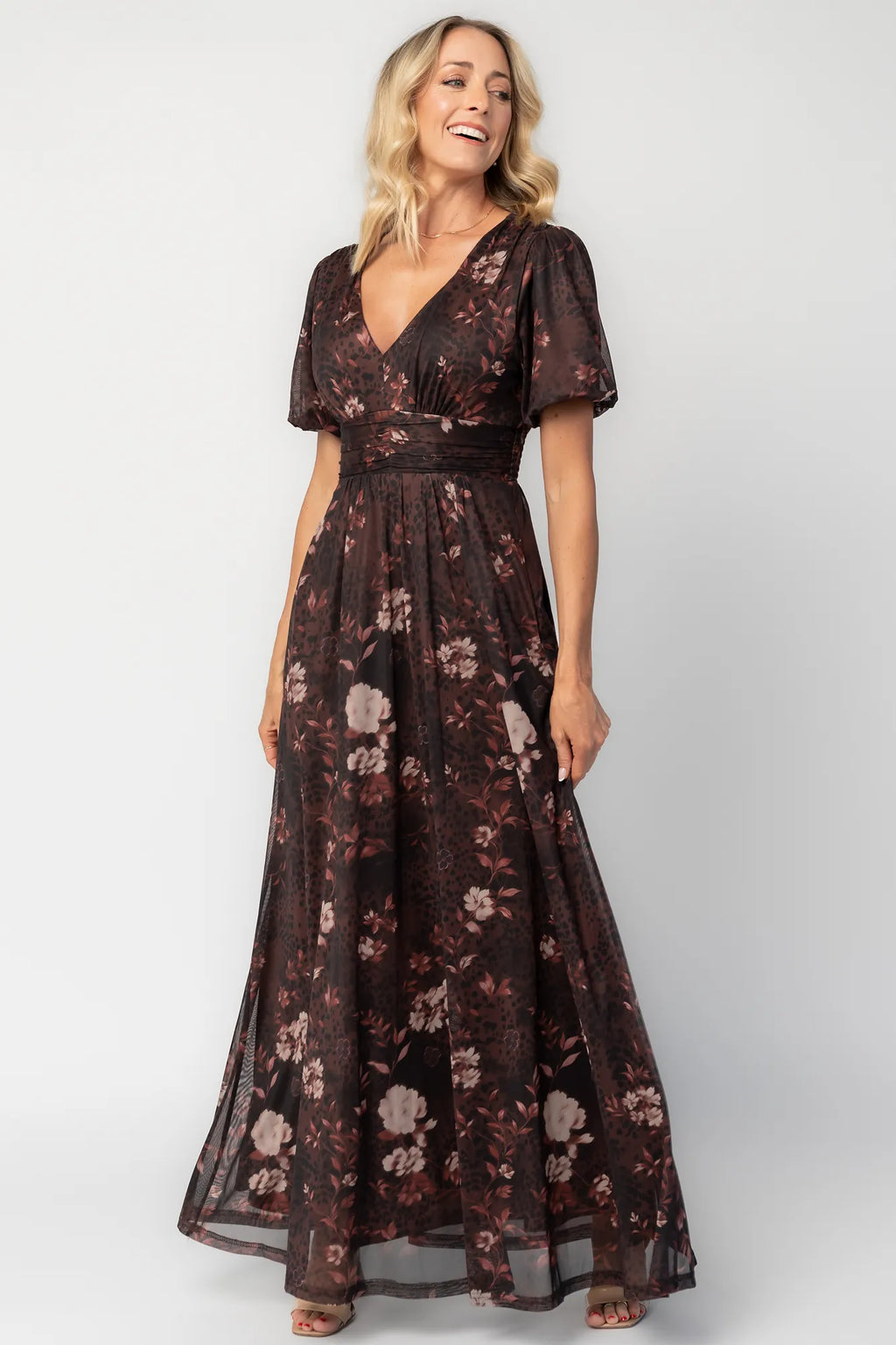 Whitney Mesh Maxi Dress | Clove Floral