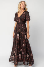 Whitney Mesh Maxi Dress | Clove Floral