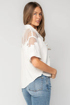 Jordin Embroidered Top | Off White