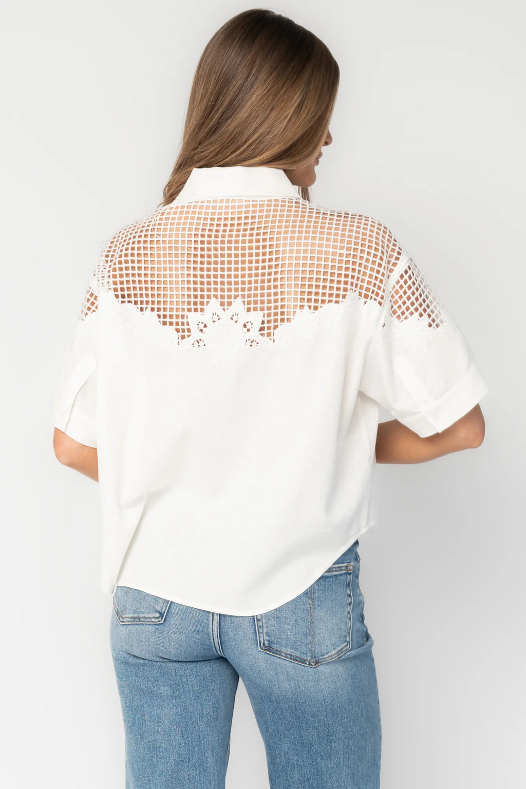 Jordin Embroidered Top | Off White