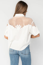 Jordin Embroidered Top | Off White