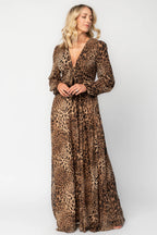 Tribeca Front Tie Maxi Dress | Animal Print