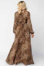 Tribeca Front Tie Maxi Dress | Animal Print