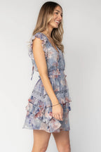 Bella Short Dress | Lavender Multi