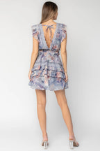 Bella Short Dress | Lavender Multi