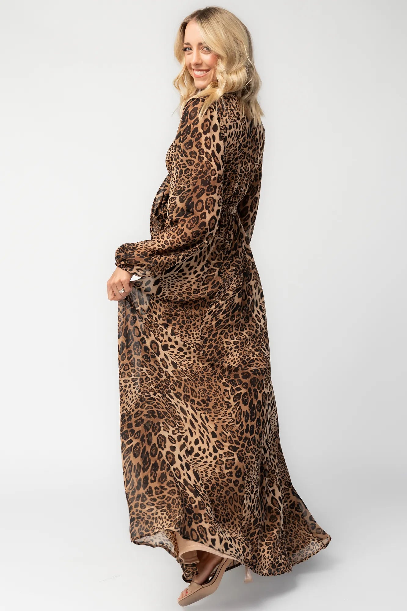 Tribeca Front Tie Maxi Dress | Animal Print