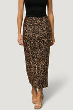 Charmed Sequin Midi Skirt | Bronze