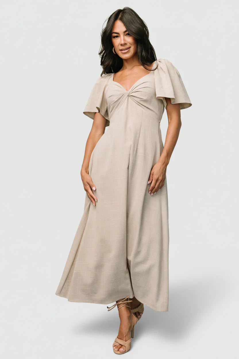 Indie Back Tie Dress | Oatmeal