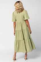 Westbury Tiered Midi Dress | Sage