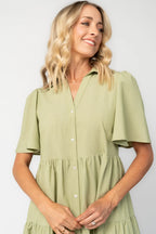 Westbury Tiered Midi Dress | Sage