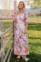 Sevilla Mesh Maxi Dress | Berry Multi Floral