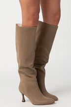 Caitlyn Pointed Toe Knee High Boots | Mocha