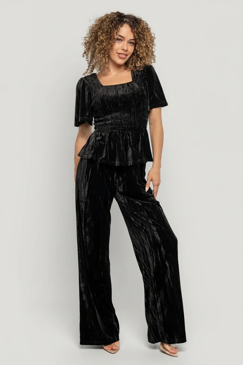 Elin Velvet Set | Black