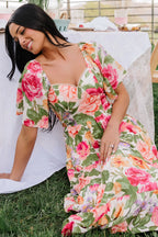 Paislee Midi Dress | Multi Floral