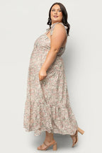 Lelisa Shoulder Tie Dress | Cream Floral