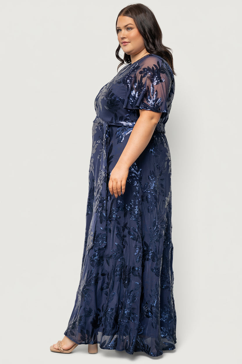 Muse Sequin Maxi Dress | Navy