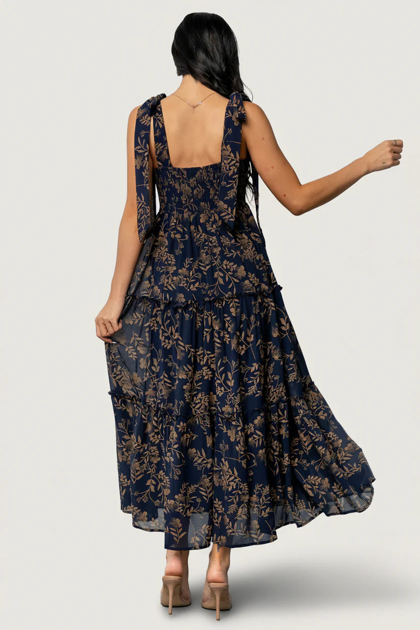 Anita Maxi Dress | Midnight + Gold Floral