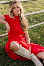 Devotion Tiered Dress | Red