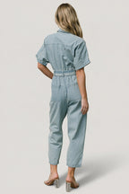 Mateo Button Up Jumpsuit | Denim