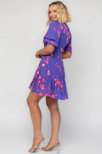 Raya Short Dress | Purple Multi