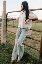 Ronda Mid Rise Ripped Jeans | Light Wash