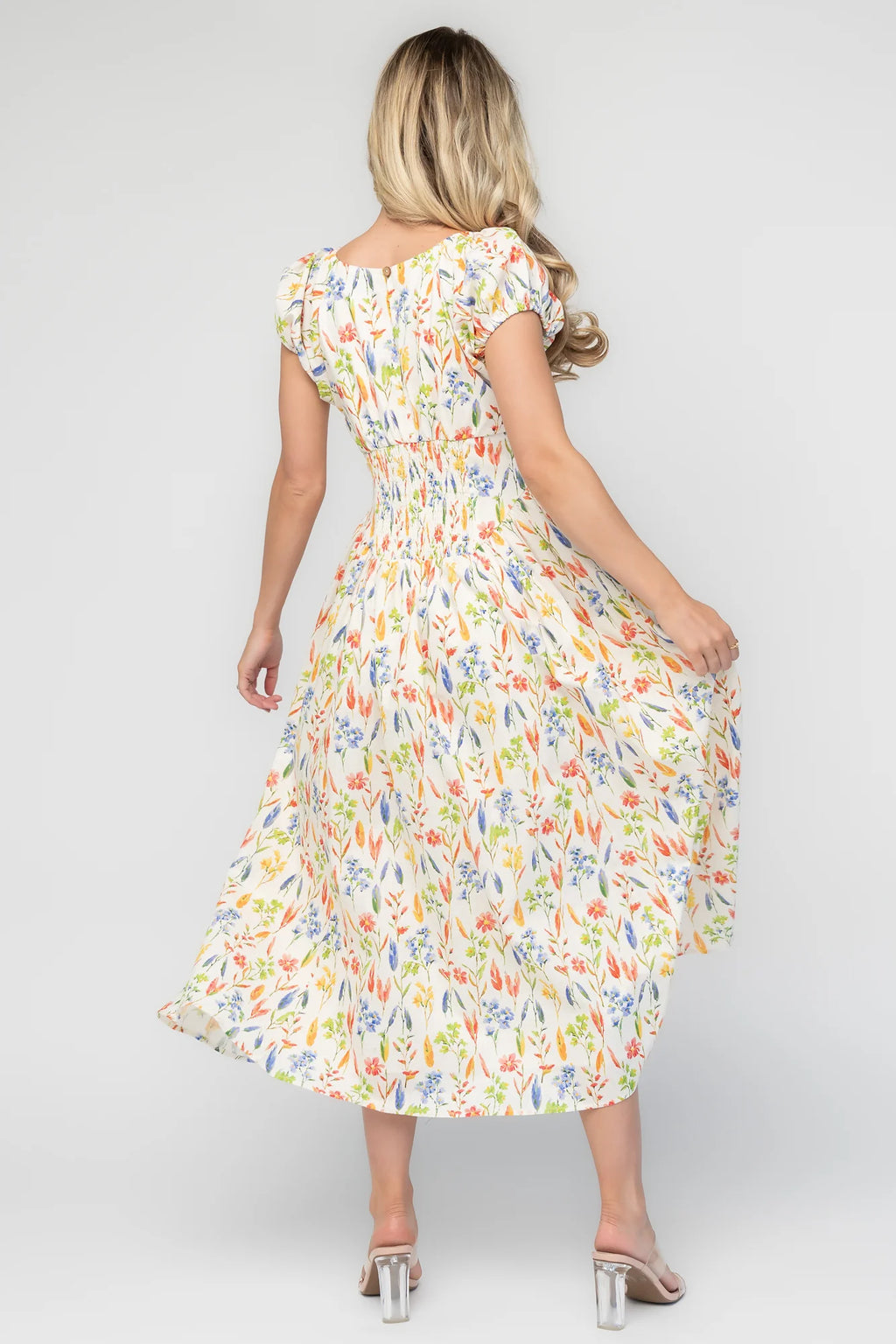 Kendall Midi Dress | Cream Multi Floral